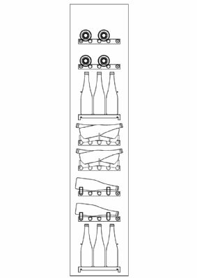 Kit 2 tagres en inox 4 porte-bouteilles et 2 structures inclines en plexiglass pour cave  vin - 104 bouteilles