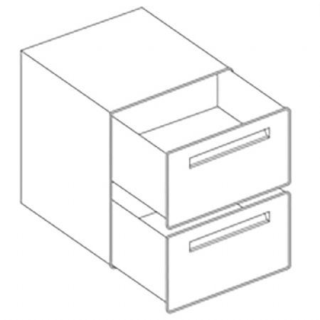 Option: Tiroir double 1/2 x 2, rserve rfrigre comptoir