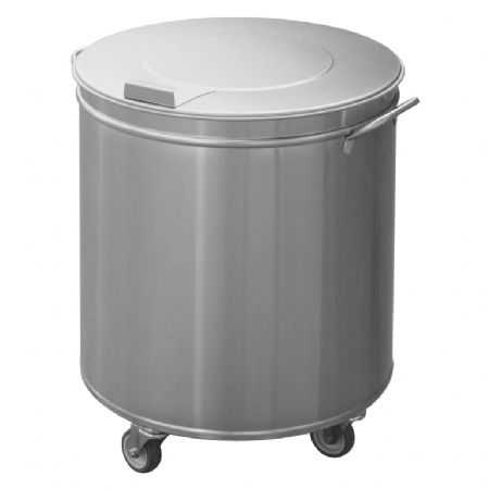 Poubelle inox mobile 50 l