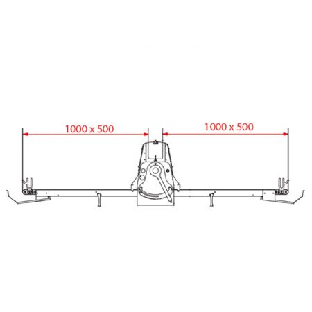 Laminoir  bande, de table, 500x1000 mm - Vitesse variable 2370x920x700 mm