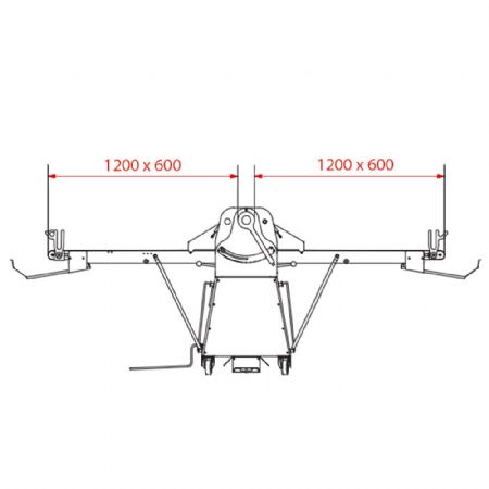 Laminoir  bande sur socle, 600x1200 mm 2770x3290x1170 mm