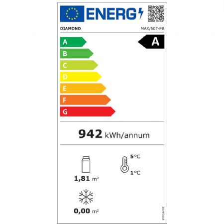 Vitrine vitre - 5 niveaux en verre 440L - ventile noir