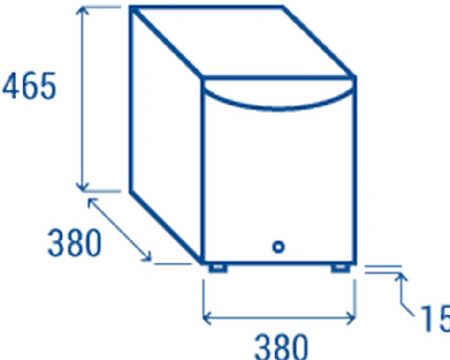 Mini-bar thermolectrique 1 porte noir 26L - 380x380x480 mm