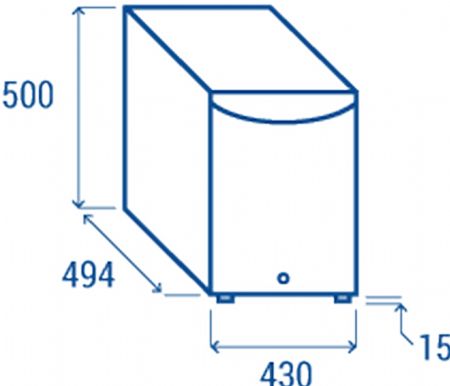 Mini-bar thermolectrique 1 porte noir 48.5L - 430x494x515 mm