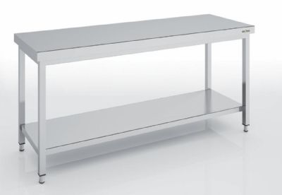 Table inox sans dosseret avec tagre - 1000x600x850 mm