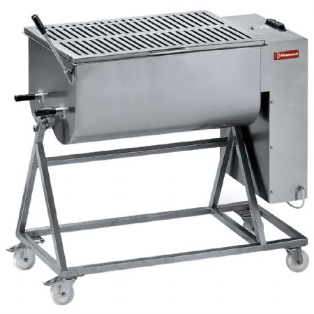 Mlangeur  viande en inox 120 kg, pitement sur roues 1030x670x1080/1260 mm