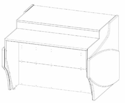 Meuble caisse droit pour gamme VE-9 et VEP-9