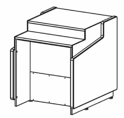 Meuble caisse droit spcial PMR pour gamme VE-9 et VEP-9-RC - 800x940x910 mm