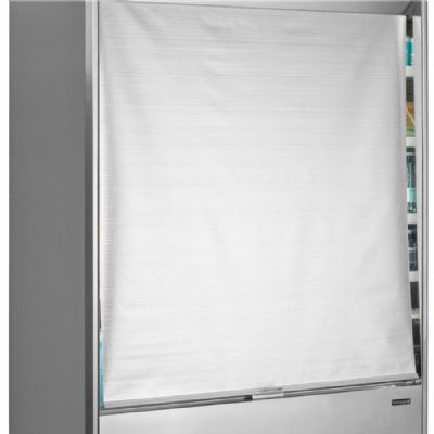 Vitrine rfrigre  boissons professionnelle inox ouverte avec 4 tagres 450 L - 985 x 640 x 1985 mm