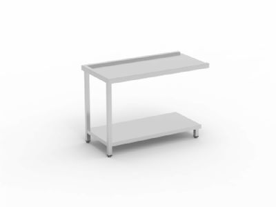 Table droite entre/sortie avec tagre eplacement lave-vaisselle  gauche - 1200x600x850 mm