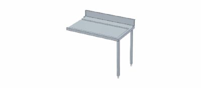 Table droite entre/sortie sans tagre emplacement lave-vaisselle  gauche - 1200x750x850 mm