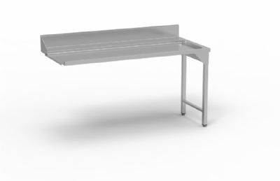 Table droite entre/sortie sans tagre emplacement lave-vaisselle  gauche - 1600x750x850 mm