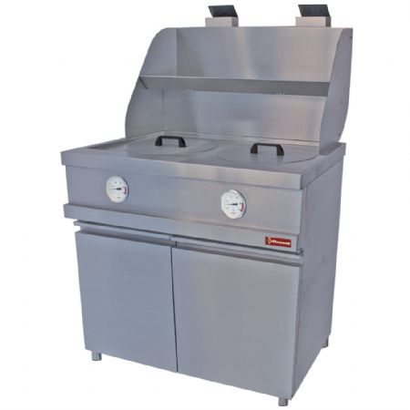 Friteuse gaz HEAVY DUTY 2 cuves rondes mcanique