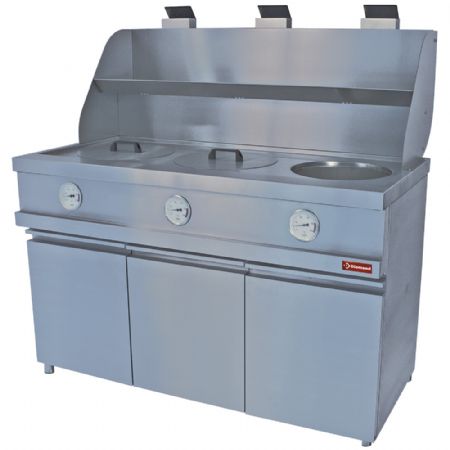 Friteuse gaz HEAVY DUTY 3 cuves rondes mcanique