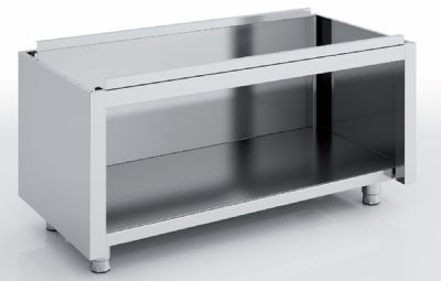 Soubassement inox sans dessus avec faade ouverte - 1000x600x600 mm