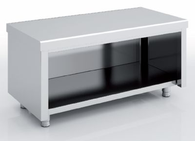 Soubassement inox sans dosseret avec faade ouverte - 1000x600x600 mm