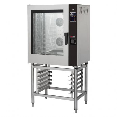 Four  convection de restauration lec 10GN1/1 174kW  injection tactile lavage auto porte gauche