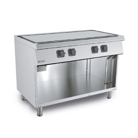 Grill japonais Teppanyaki lectrique sur soubassement ferm 2 zones