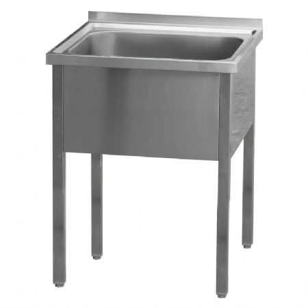 Table de lavage pour cuisine professionnelle 70x60x90 cm 1 vier