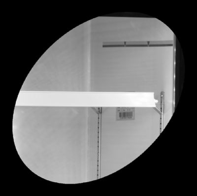 Rfrigrateur  boissons noir et blanc avec une porte vitre battantes et canope 412 L - 680 x 700 x 2022 mm