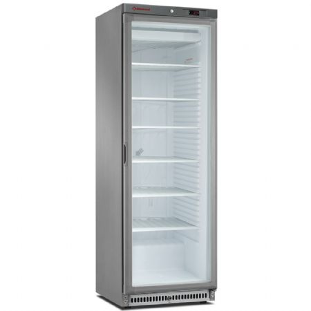 Armoire conglateur vitre 400 litres. acier inox