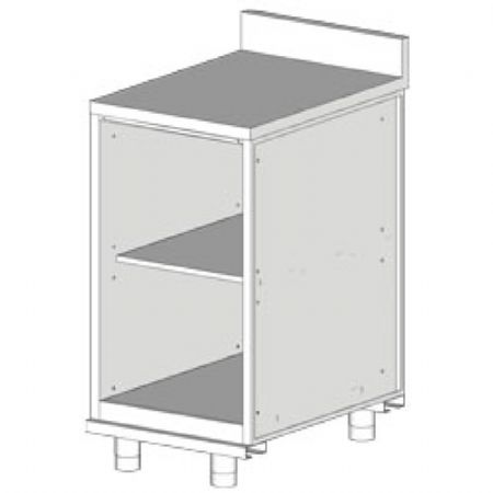 Meuble arrire neutre, avec dosseret 500x695x950/1162 mm