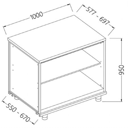 Arrire-comptoirs neutres sans dosseret 1000x550x950 mm