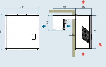 groupe froid pour chambre ngative gaz R290 -18C  -25C