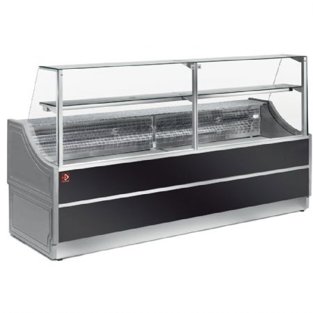 Vitrine de comptoir rfrigre  vitre droite 90, avec rserve 1000x810x1350 mm