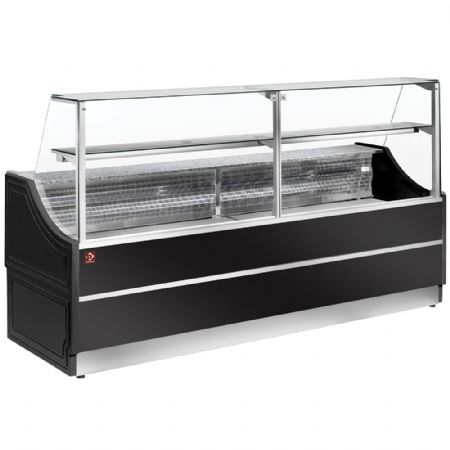 Vitrine de comptoir rfrigre  vitre droite 90, avec rserve 1000x810x1350 mm