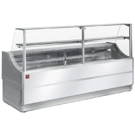 Vitrine de comptoir rfrigre  vitre droite 90, avec rserve 2000x810x1350 mm