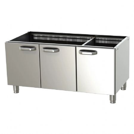 Soubassement pour cuisines professionnelles 3 porte ferm 120x66 cm