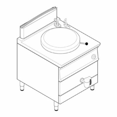 Marmite gaz indirecte - 100 litres - Gamme 900  - Module 400 - P81FIG9