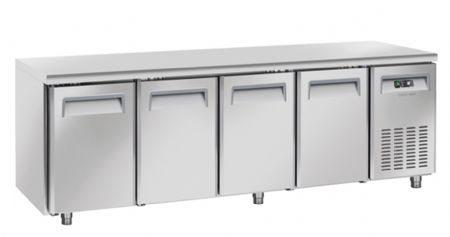 Table rfrigre positive +0 / +8 600X400 4 portes inox 750L - 2480x800x850 mm