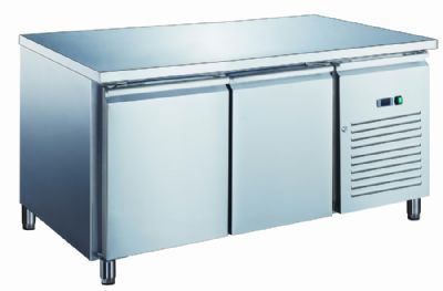 Table rfrigre inox positive avec vaporateur ventil - 2 portes - 390 litres - Sans dosseret - PA2101X