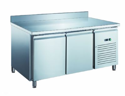 Table rfrigre inox positive avec vaporateur ventil - 2 portes - 390 litres - Avec dosseret - PA2201X