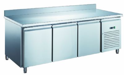 Table rfrigre inox positive avec vaporateur ventil - 3 portes - 580 litres - Avec dosseret - PA3201X