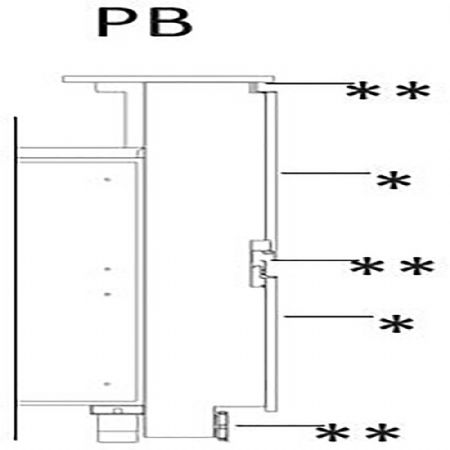 Kit de panneaux COMPTOIR AVEC TABLETTE SERVICE B90SX