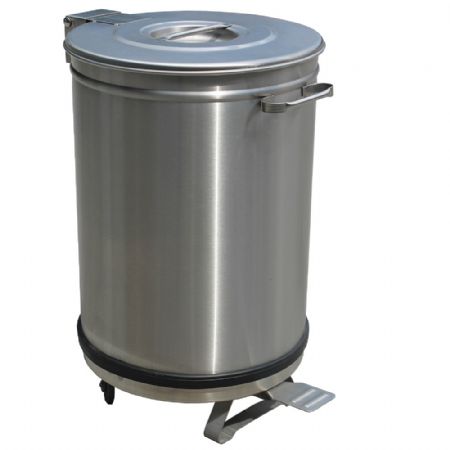 Poubelle avec couvercle  pdale - 95 litres 460x460x700 mm