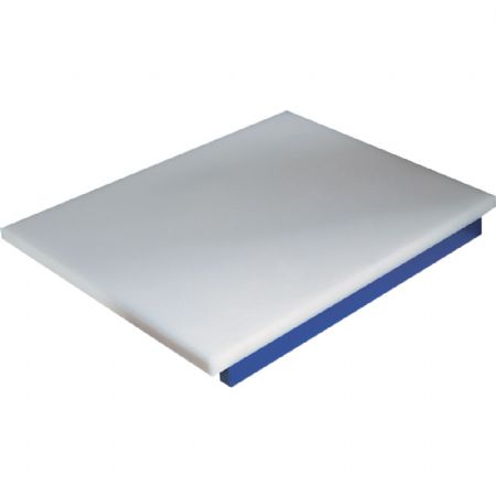 Planche de dcoupe en polythylne pour poisson (bleu) 500x420x20 mm