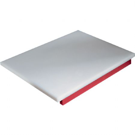 Planche de dcoupe en polythylne pour viande (rouge) 500x420x20 mm