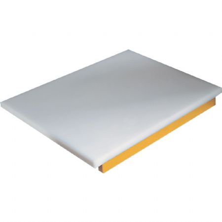 Planche de dcoupe en polythylne pour poulet (jaune) 500x420x20 mm