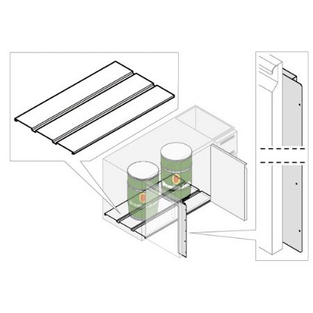 Protection de fond pro pour module double pour tables rfrigres  boissons 690 mm