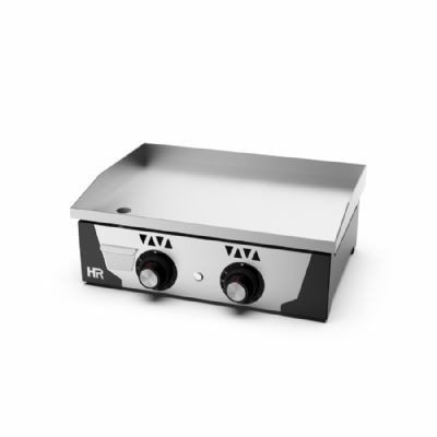 Plancha  gaz en inox avec plaque chrome - 15mm d'paisseur - 600x470x230 mm