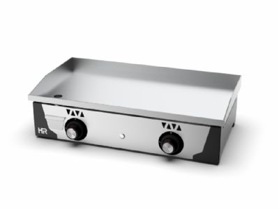 Plancha  gaz en inox avec plaque chrome - 15mm d'paisseur - 800x470x230 mm