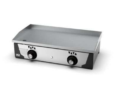 Plancha  gaz en inox avec plaque en acier rectifi - 15mm d'paisseur - 800x470x230 mm