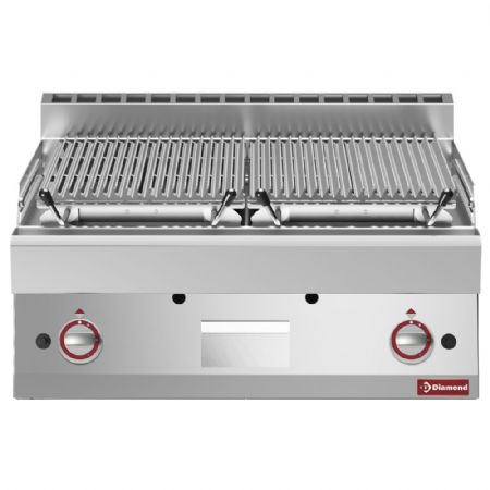 Grill pierre de lave 1/1 module grille en fonte 