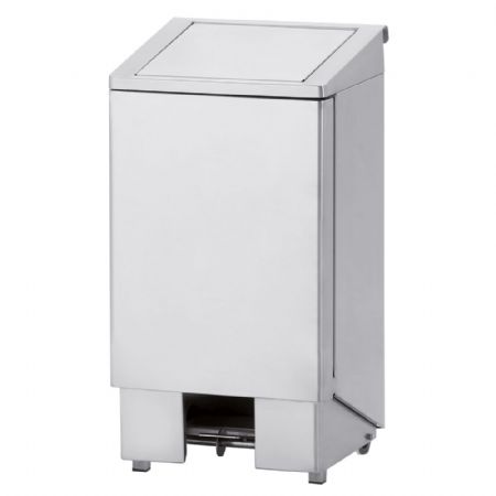 Poubelle inox,  pdale, couvercle avec vrin, 120 litres 480x400x930 mm