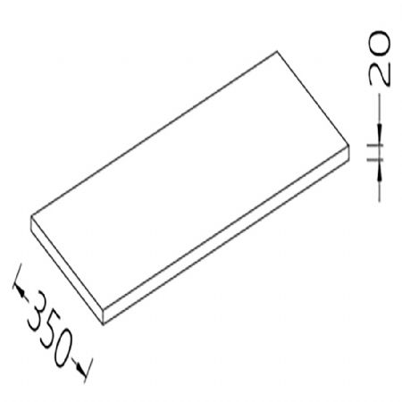 Option: Tablette service (surlev) inox aisi 304 scotch-brite