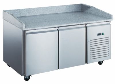 Table  pizza rfrigre positive en inox avec vaporateur ventil - 2 portes -  390 litres - PZ2601X